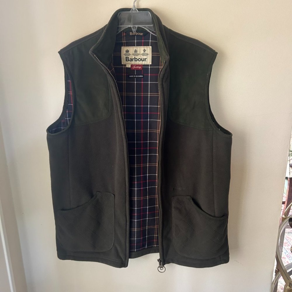 Barbour fleece vest.